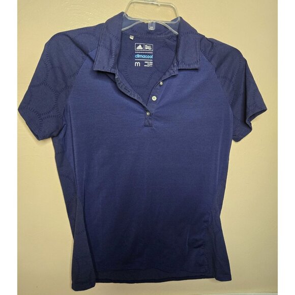 Adidas Golf Climacool Aeroknit Circle Polo Sz Medium - Picture 1 of 4